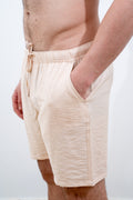 Beige Linen Shorts