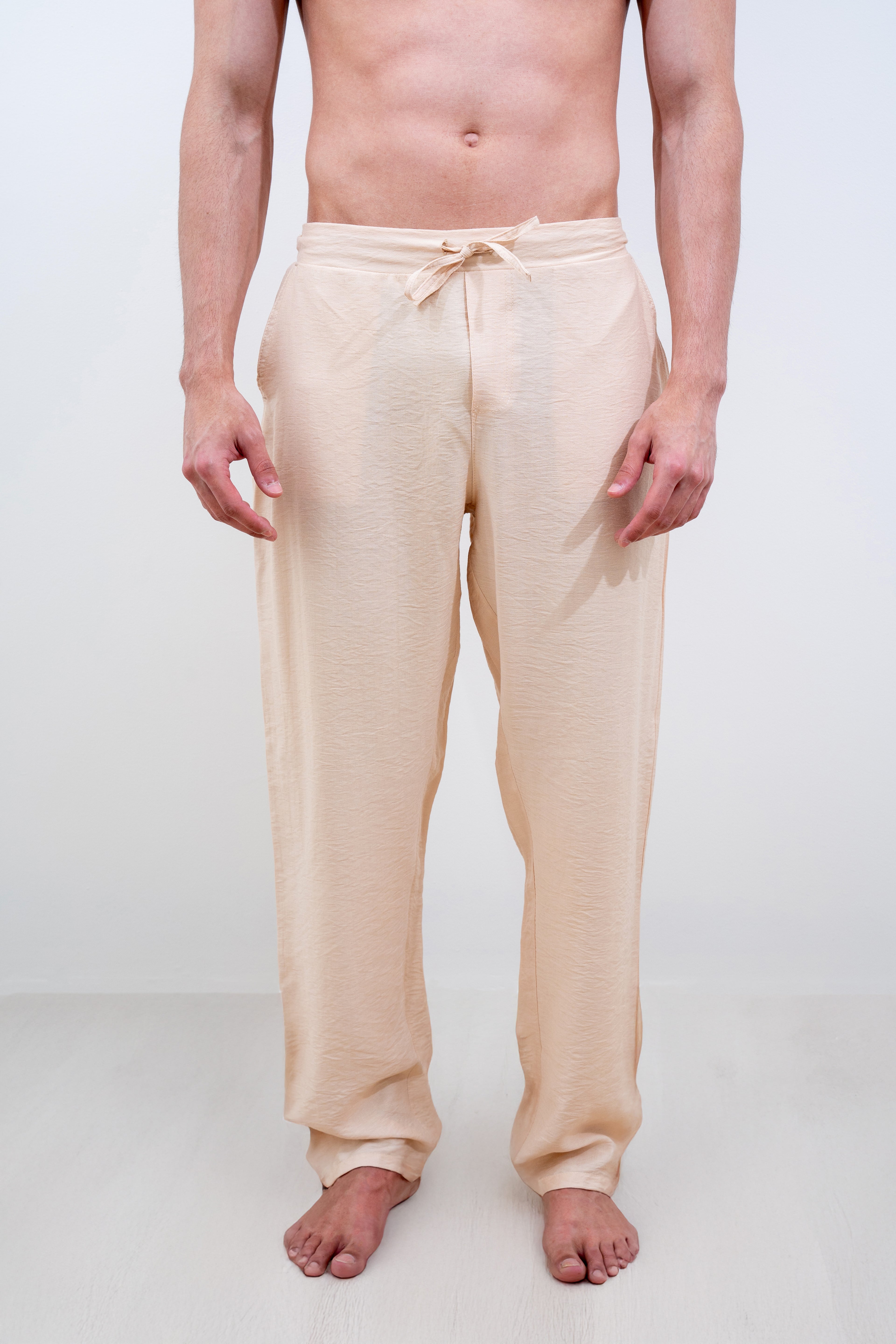 Beige Linen Pants