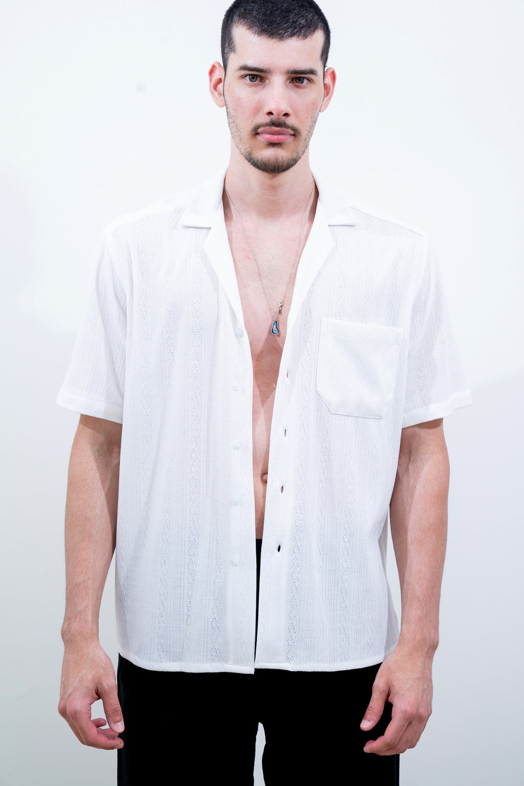 White Linen Short-Sleeve
