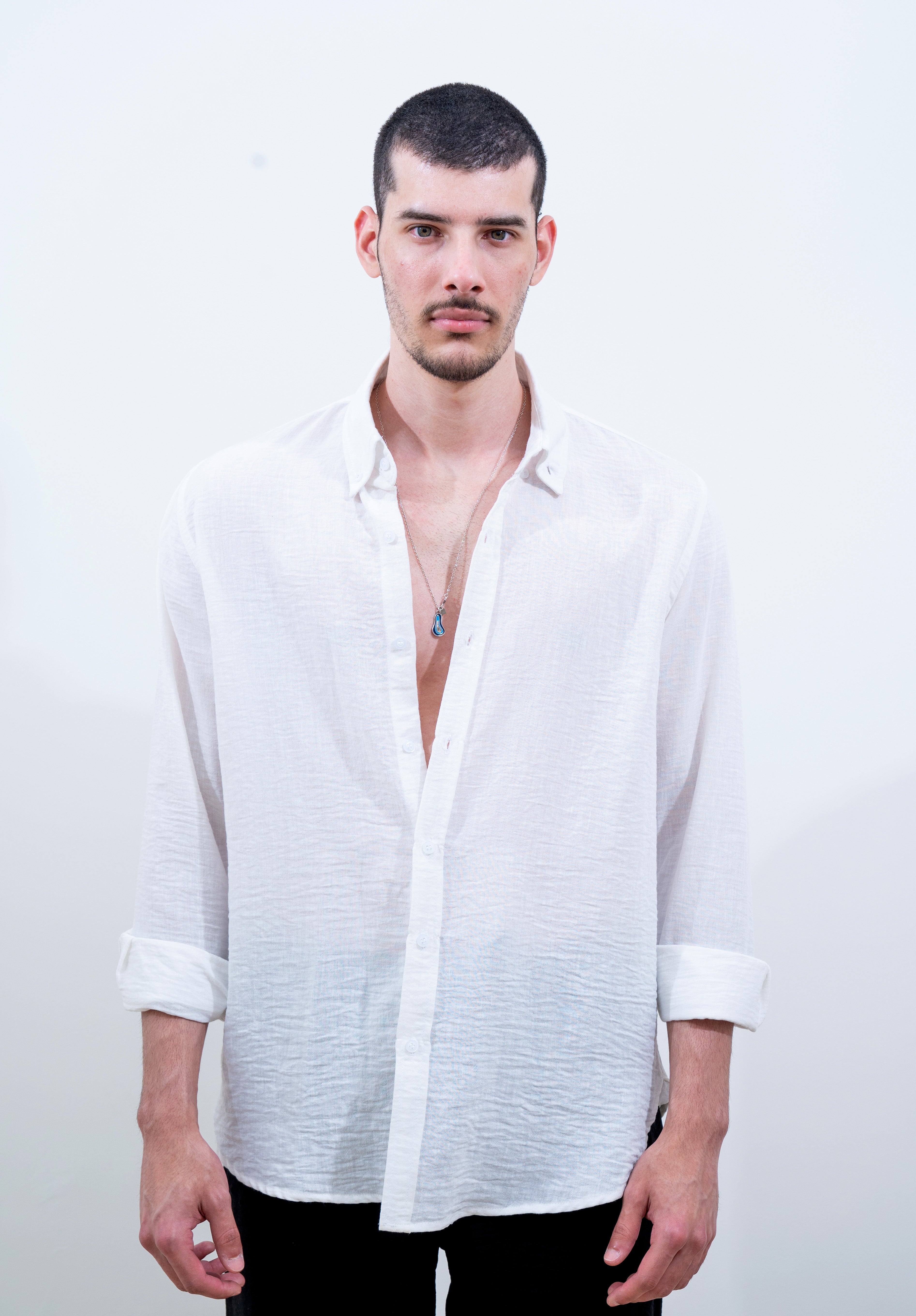 White Linen Long-Sleeve