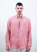 Pink Linen Long-Sleeve
